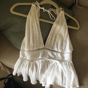 Free people white tank top brand new never worn